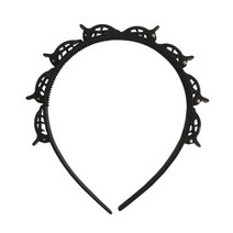 악세사리 정리대보관 정리 머리띠 블랙 브레이드 헤어 클립 버스트 핀 헤어도 헤어후프 다층 Wisp 에어 위브 헤드 후프 매직 액세서리 도구, 검은색