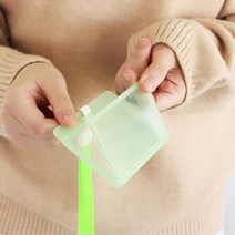 간편하게 열고닫는 출입증 사원증 카드 목걸이 네임택, 가로 블루