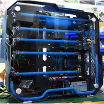 MOD 전체 알루미늄 및 이중 강화 유리 수냉 케이스 i7 7700k 8G/16GB 1T GX 1080 ATX DIY 게임용 컴퓨터, 한개옵션1, 한개옵션0
