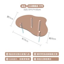 인테리어 협탁 거실 카페 강화유리 북유럽 모던, 티볼리 미디엄 70x51xH30cm