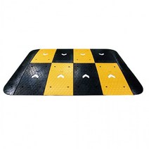 조립식 합성고무 넓은 과속방지턱 2000x500mm 국산, 검정몸통, 1개