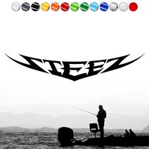 낚시로고스티커 FS020 STEEZ 스티즈 조구사마크 태클박스 자동차꾸미기, 1개, 하늘S