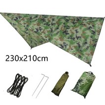파라솔천갈이 텐트 방수 텐트 방수포 야외 캠핑 초경량 생존 비 태양 매트 정원 해변, 230x210cm