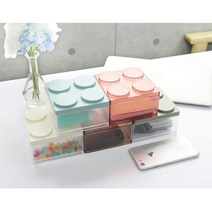 데스크 정리함 디자인 블럭 미니박스 행사 홈데코 부부 연출, 오렌지