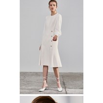 케이엘 KL 중앙로점 소매쉬폰 롱 밑단플레어 촉감좋은 원피스 KWOPKJ1000