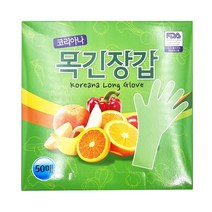 코리아나 목긴장갑 50매 손목긴장갑 비닐장갑 위생장갑, 1개