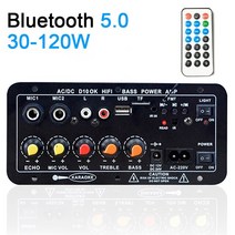 BMW 호환 카오디오뱅크 카 오디오 자동차 스피커 100-300W 자동차 블루투스 오디오 앰프 보드 가라오케 스, 01 D10_02 US Plug