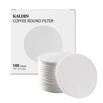 칼딘 더치커피 콜드브루 메이커 기구 모카포트 라운드 필터 3종, 화이트, 82mm 100매