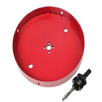범용 구멍 톱 205-250mm M42 바이메탈 톱 강철 철 나무 플라스틱 오프너 언더 리머 파이프 라인 천공기 판, 01 빨간_01 라운드_05 225mm