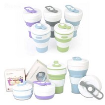 키밍 / 접이식 자바라 실리콘 텀블러 350ml 7호 색상랜덤, 본품, 상세 설명 참조