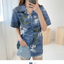 요트 서핑 하와이안셔츠 커플룩 커플셔츠