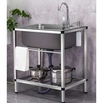 사무실 싱크대 간이 작업대 스텐 보조 교체 경비실, 304스텐 (수전없음) 53x38