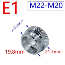 PVC 부속품 배관 자재 플라스틱 수도관 퀵 커넥터 엘보우 90 실버 1/2 M20 M22 M24 나사 황동 M16 M17 M18 M19 M28 M32 수도꼭지 어댑터 용 워터 탭, [05] M22 x M20, 05 M22 x M20