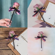 장미 플라워 볼펜 빈티지핑크 볼펜 플라워볼펜
