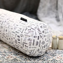 솜포함/바디필로우/안고자는 베개/롱 베개/등 받이 쿠션, 110X25원통형, 도톰한순면옥스포드티타임화이트