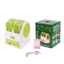 Usb 미니 휴대용 저소음 선풍기 에어 컨디셔너 가습기 정수기 가정 사무실용 냉각 팬, 01 green