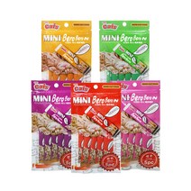 더캣츠 미니 베로베로 고양이간식 5종 x 5p, 연어, 새우, 가리비, 닭고기, 참치, 4세트
