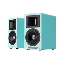 Airpulse A80 블루투스 스피커 활성 Bookshefl 스피커 서브 우퍼 출력 APT-X 5.0 XOMS USB 원격 제어 데스, 02 Sky blue