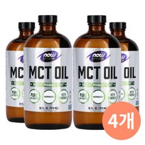 나우푸드 MCT오일 mctoil 무맛 473ml 방탄커피 저탄고지 코코넛 키토 케토 다이어트 4개 세트