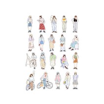 일러스트 스티커 좋아하는 그 소녀 캐릭터 코디 OOTD 다꾸 디자인 데코 다이어리 꾸미기, 03 : 취미