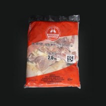 브라질 뼈없는 생 닭다리살 2kg 닭 다리 정육 살 고기 냉동 순살, 정육 400g 절단 (3x3), 1개