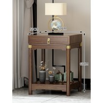 [고풍스런 협탁] 사이드 캐비닛 침대 옆 작은 사각형 테이블 커피 테이블 거실 사이드테이블 카페 방꾸미기 인테리어 고급진 깔끔 침실 거실 협탁 화분 무드등, A / 50x50x68