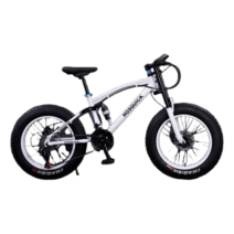 광폭타이어자전거 MTB 스노우 4.0 초대형 와이드 타이어 바이크 충격 완화 오프로드 산악자전거, 기본, 기본, 20인치 화이트 스노우