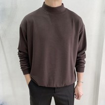 라운지21 남자 오버핏 데일리 스판 반폴라 맨투맨