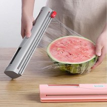 반영구적 위생 랩절단기 비닐커터 주방 슬라이딩 랩커팅기, 랩커터기 핑크, 1개