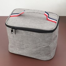 5L 손잡이 보냉팩 2인 소형 방수 보냉 가방 21x15cm, 블랙-체크