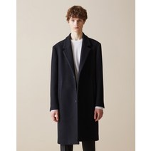 21FW 다크그레이 울 실크 싱글 롱 코트 JNCO1D412G3