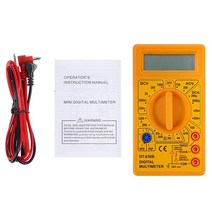 lcd digital multimeter ac dc 750v 1000v digital mini multimeter probe for voltmeter ammeter ohm test, 노란색