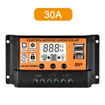 솔라 충전 컨트롤러 12V/24V MPPT/PWM 10a-100a 패널 듀얼 USB 포트 자동 Paremeter 조절 전기 장비 도구, 03 30A