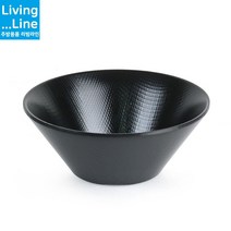 KT 멜라민 블랙 한정식 일식 고급 면기 짬뽕 그릇 냉모밀 우동기 예쁜 그릇 국물 그릇, 7846 -지름 12.8cm