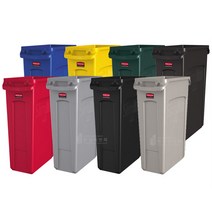 러버메이드 벤티드 슬림짐 휴지통 뉴슬림짐세트/60L 80L 분리수거 쓰레기통, 뉴슬림짐 87L, 검정