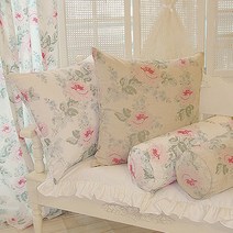 [대폭]쉐비풍 고급린넨 - 빈티지로즈 2color, 백아이보리