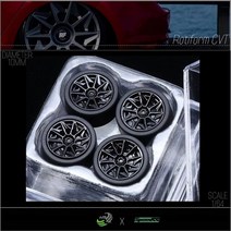 SpeedCG 1/64 Rotiform CVT 럭셔리 ABS 휠 고무 타이어 직경 10mm 모델 자동차 개조 부품 Tomica MiniGT, 03 005D