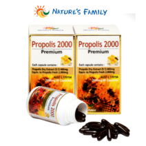 호주 네이쳐스패밀리 프리미엄 프로폴리스2000 60캡슐X2병 호주산 PROPOLIS, 1개, 120정