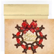 Masterpiece Studios Warmest Wishes 크리스마스 카드 18개 쉘 장식품 (918900), Shell Ornaments, Shell Ornaments