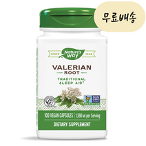 네이쳐스웨이 발레리안루트 1590mg 100캡슐 쥐오줌풀 길초근뿌리, 1개, 100정