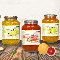 [2kg 대용량 무료배송] 아름담은 수제 꿀 과일청 5가지 맛 (유자 생강 레몬 자몽 한라봉) 2kg 벌크형 차 청 세트, 1box, 1병, 수제 자몽청2kg