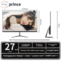 가성비tv모니터 숙박용 인강용 27인치 PC 사무용 IPS 저렴한, 4곡면화이트VA, 13.27인치1080PRGB