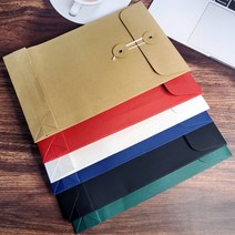 컬러 단추 봉투 하도메 각대 파일 종이 끈 서류봉투 세로형 A5, A5 남색 (07-399B)