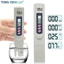 수질측정기 ph 산소농도 수분 테스트기 인디케이터휴대용 LCD 디지털 TDS 수질 테스터 물 테스트 펜 필터, 한개옵션0