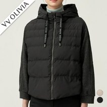 올리비아로렌 비비올리비아 원마일 후드 다운 점퍼 VVBKDXW9491