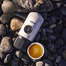 커피머신 수동 사무실 가성비 반 자동 에스프레소, 락 레드 + 캡슐  + 커피 가루 버전