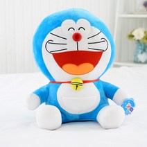 도라에몽 피규어 뽀글이 장난감 로봇 고양이 쿠션 인형 큰 인형 어린이날 생일 선물, [공식본판] 클래식 웃음 표정, 높이 25센티cm
