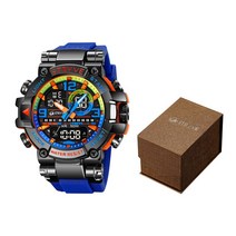 마라톤 군용 스포츠 등산 시계 STRYVE 남자 디지털 아날로그 듀얼 캘린더 위크 방수 패션 학생