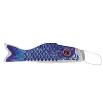 GHSHOP 10x55-150cm 다양한 일본 Windsock 잉어 깃발 Koi Nobori Sailfish 55cm Blue, 55cm 블루, 새틴, 레드