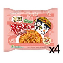로제 불닭볶음면140g 봉지라면, 4개